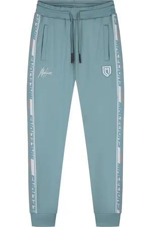 Malelions Sport Warming-Up Trackpants | Light Blue/White