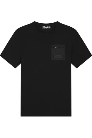 Malelions Men Nylon Pocket T-Shirt | Black