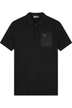 Malelions Men Nylon Pocket Polo | Black