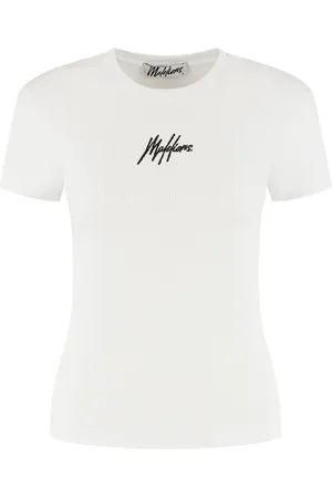 Malelions Women Rib T-Shirt | White