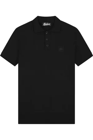 Malelions Men Knitted Patch Polo | Black