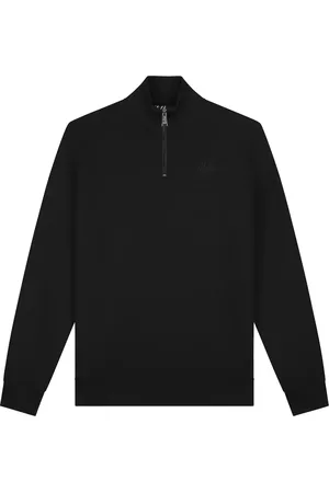 Malelions Men Turtle Half Zip Sweater | Black