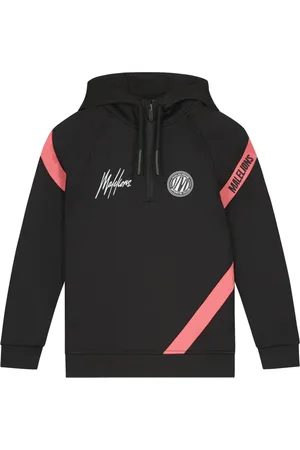 Malelions Junior Sport Pre-Match Hoodie | Black/Coral