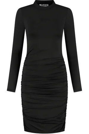 Malelions Women Drape Dress | Black