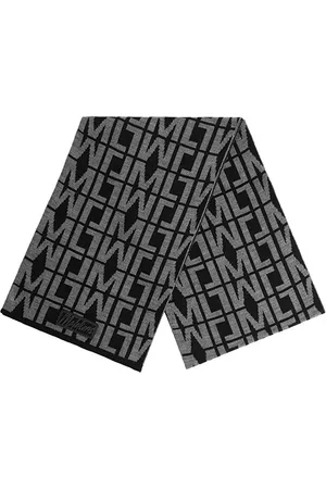 Malelions Men Monogram Scarf | Black/Antra