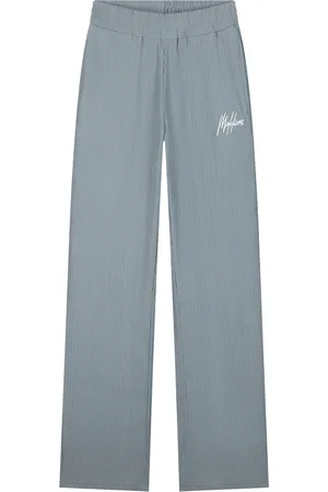 Malelions Women Seersucker Loose Fit Pants | Dark Grey