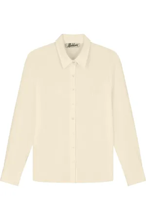 Malelions Women Seersucker Button-Up Shirt | Off-White