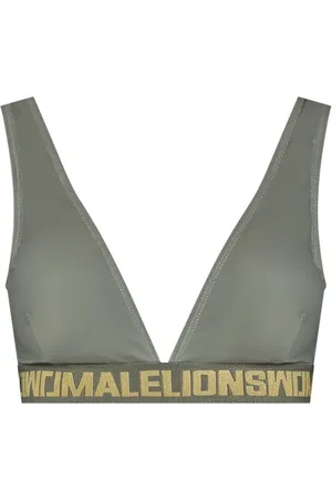 Malelions Women Venetian Bikini Top | Army Green