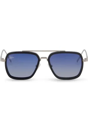 Malelions Men Abstract Sunglasses | Silver