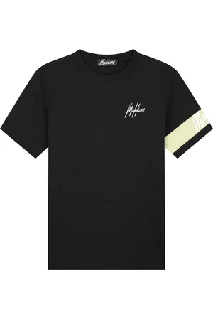 Malelions Men Captain T-Shirt | Black/Light Green