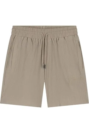 Malelions Men Seersucker Shorts | Taupe