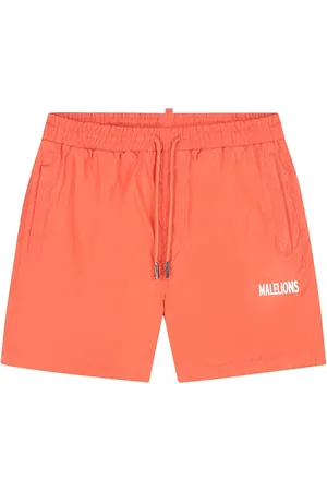 Malelions Men Iconic Swim Shorts | Coral/White
