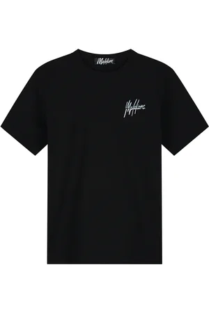 Malelions Men Split Slim T-Shirt | Black/Turquoise