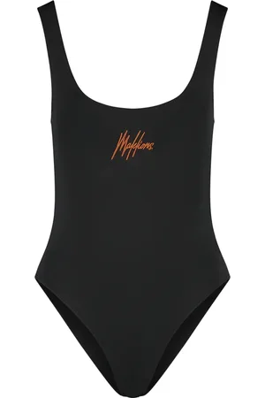Malelions Women Resort Bodysuit | Black/Orange