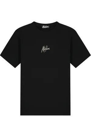 Malelions Men Striped Signature T-Shirt | Black