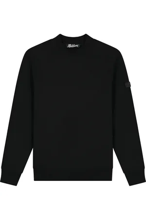 Malelions Men Knitted Mock Neck Sweater | Black
