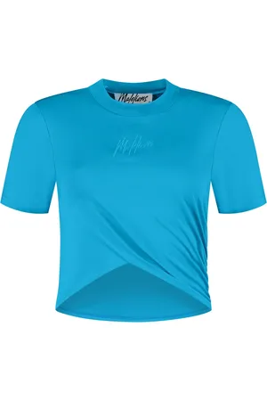 Malelions Women Drape Top | Azzurro