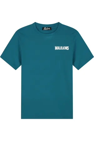 Malelions Men Iconic Slim T-Shirt | Ink Blue/White