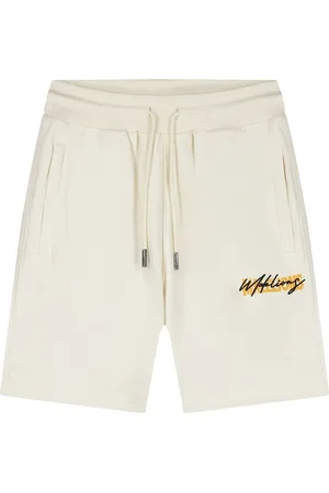 Malelions Men Iconic Shorts | Off-White/Light Orange