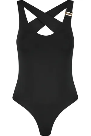 Malelions Women Cross Back Bodysuit | Black