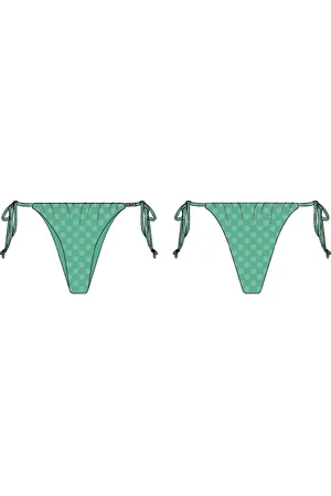 Malelions Women Tara Monogram Bikini Bottom | Bright Green