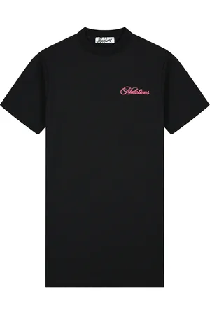 Malelions Women Endless Summer T-Shirt Dress | Black/Blossom