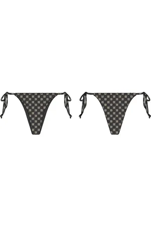 Malelions Women Tara Monogram Bikini Bottom | Black
