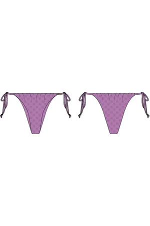 Malelions Women Tara Monogram Bikini Bottom | Magenta