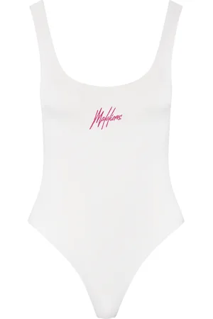 Malelions Women Resort Bodysuit | White/Blossom