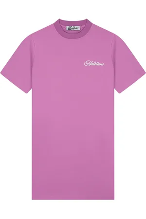 Malelions Women Endless Summer T-Shirt Dress | Magenta/White