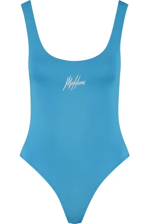 Malelions Women Resort Bodysuit | Azzurro/White