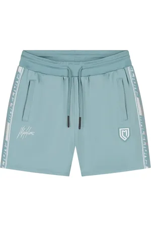 Malelions Sport Warming-Up Shorts | Light Blue/White