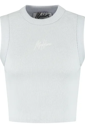 Malelions Women Signature Crop Top | Light Blue
