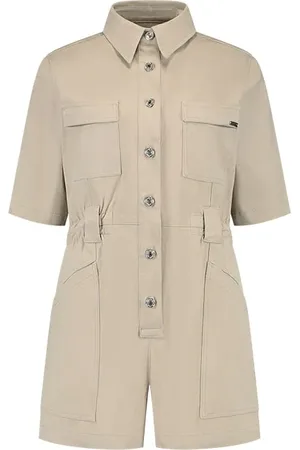 Malelions Women Cargo Playsuit | Clay