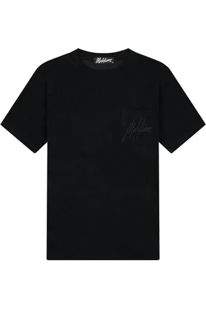 Malelions Men Signature Towelling T-Shirt | Black