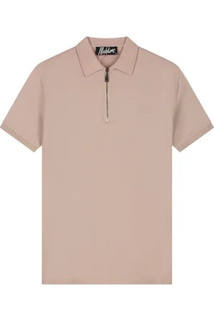 Malelions Men Zip Polo | Taupe