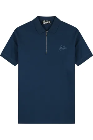 Malelions Men Zip Polo | Navy