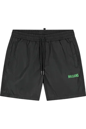 Malelions Men Iconic Swim Shorts | Black/Green