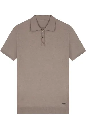 Malelions Men Knitted Polo | Taupe