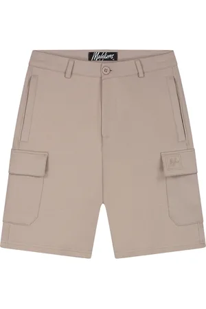 Malelions Men Signature Patch Cargo Shorts | Taupe