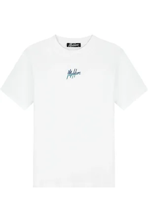Malelions Men Split T-Shirt | White/Ink Blue