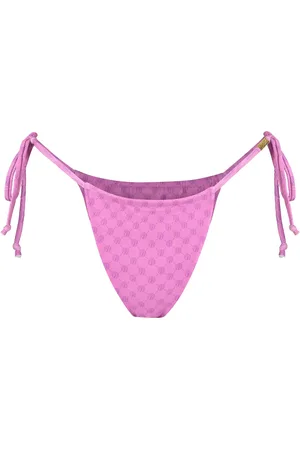 Malelions Women Tara Monogram Bikini Bottom | Magenta