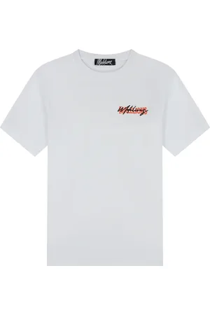 Malelions Men Regular Iconic T-Shirt | White/Coral