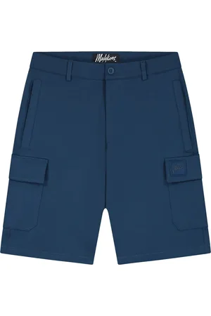 Malelions Men Signature Patch Cargo Shorts | Navy