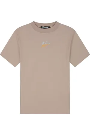 Malelions Men Split T-Shirt | Taupe/Dusty Turquoise