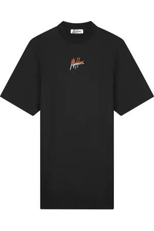 Malelions Women Kiki T-Shirt Dress | Black/Orange