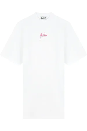 Malelions Women Kiki T-Shirt Dress | White/Blossom