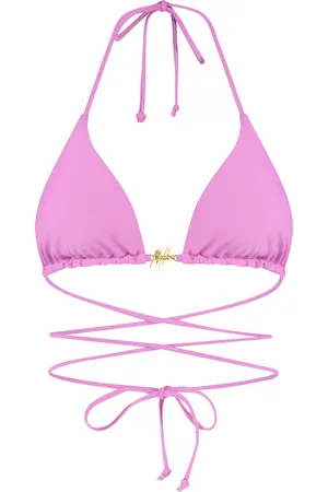 Malelions Women Wrap Bikini Top | Magenta