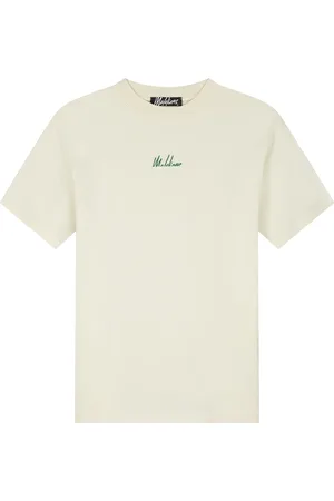 Malelions Men Split T-Shirt | Off-White/Green