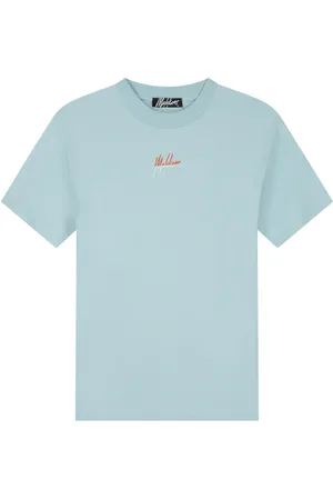 Malelions Men Split T-Shirt | Light Blue/Coral